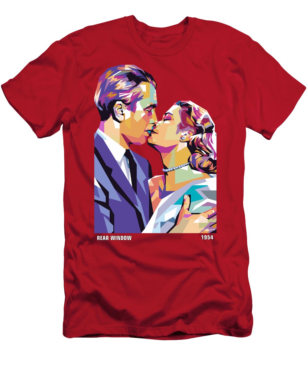 James Stewart and Grace Kelly Stars on Art T-Shirt