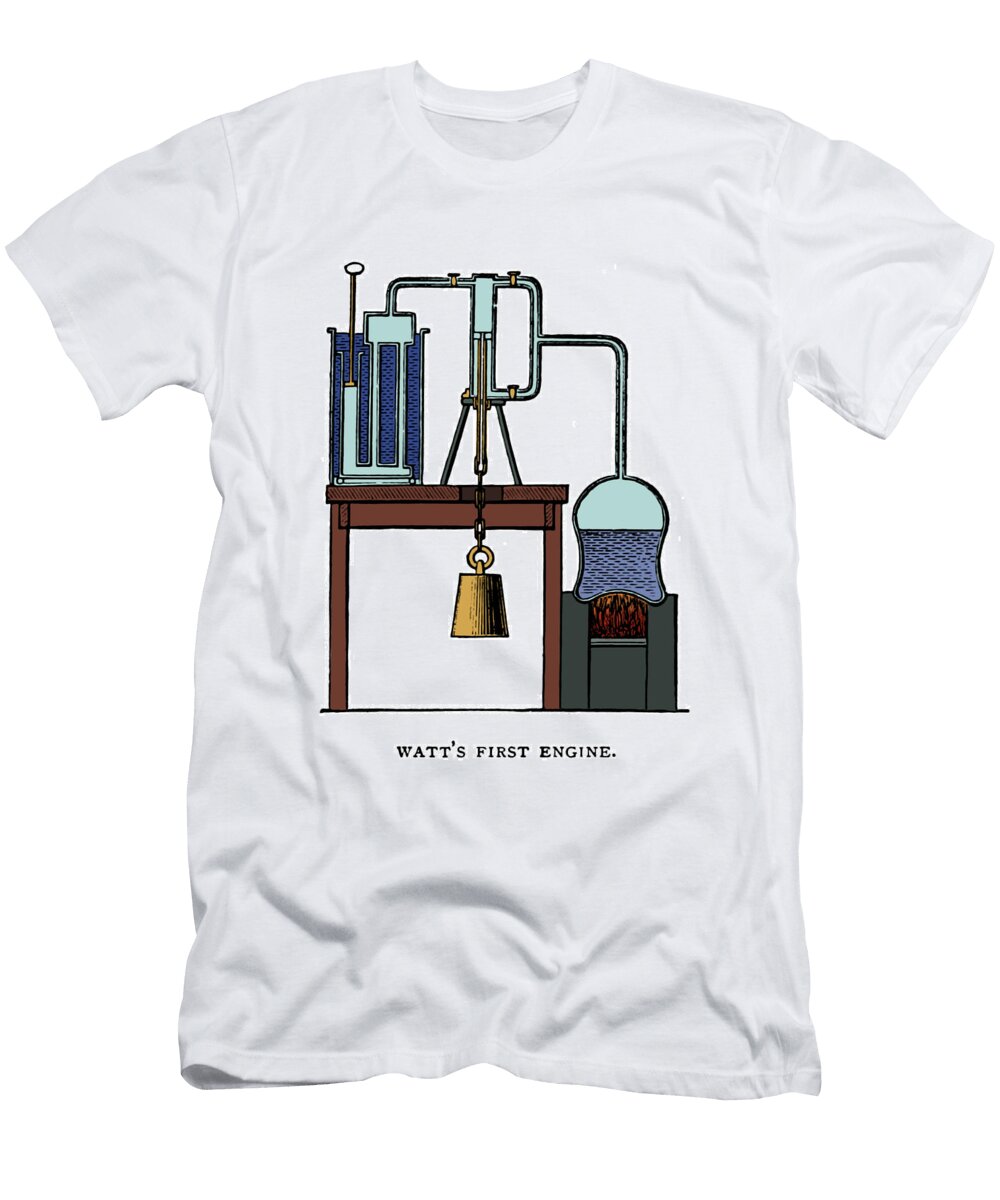 James Watt First Steam Engine 18th British Library T-Shirt