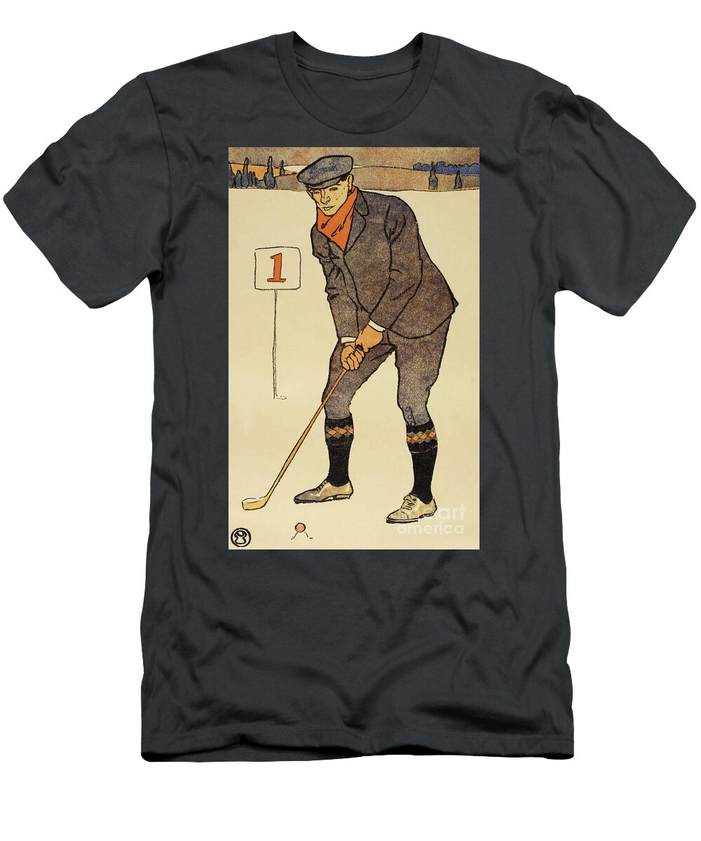 January Detail From 1931 Golfing Calendar Edward Penfield T-Shirt