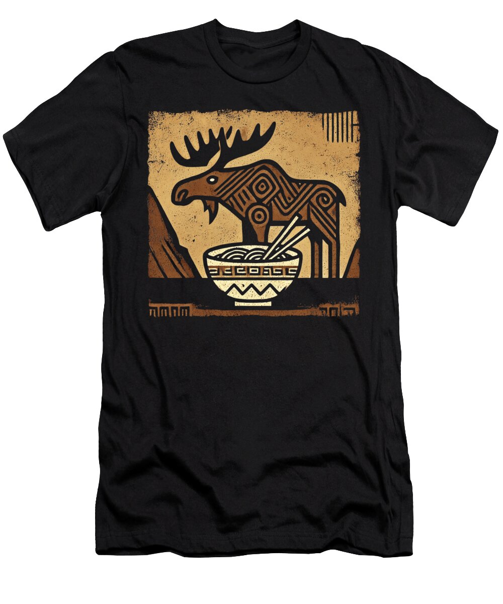 Japanese Cave Art Wildlife Noodle Lover Cute Maisie Jackson T-Shirt