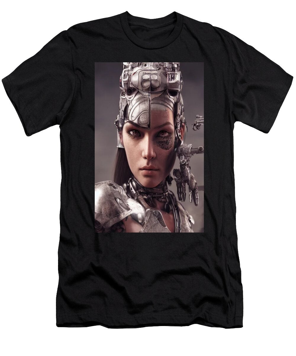 Japanese Cyborg Mixed Art Keanu Reeves Kaitlyn Simmons T-Shirt
