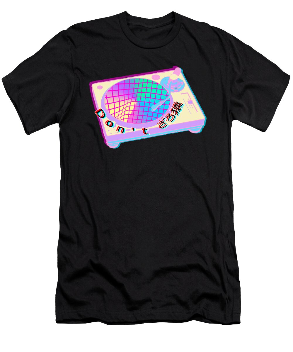 Japanese Dont Record Vinyl Player Vaporwave Noirty Designs T-Shirt