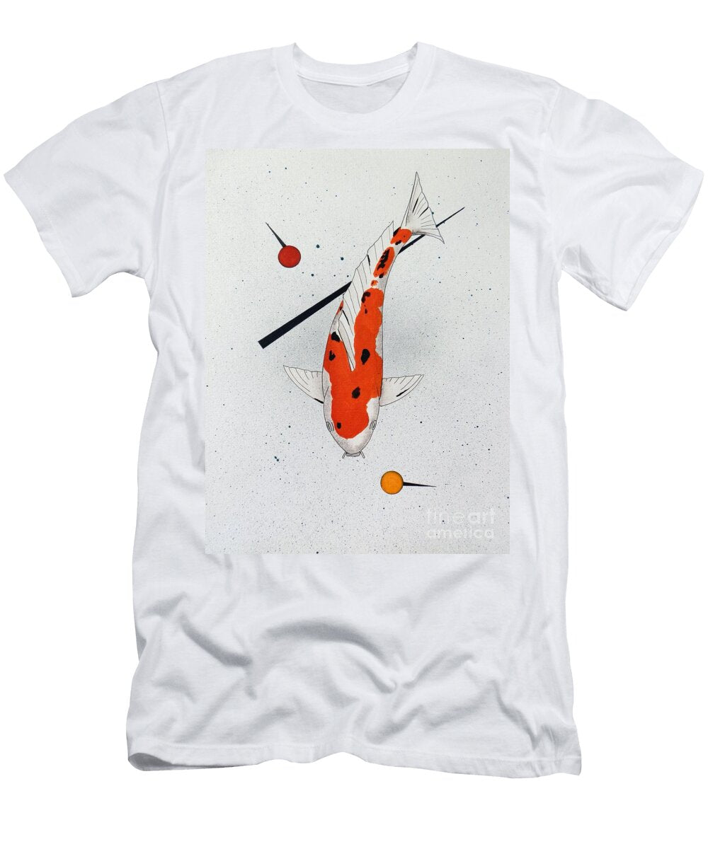 Japanese Koi Kohaku Point Painting Gordon Lavender T-Shirt