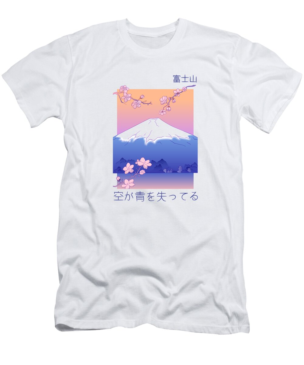 Japanese Mountain Landscape Nicolas Fourez Art T-Shirt