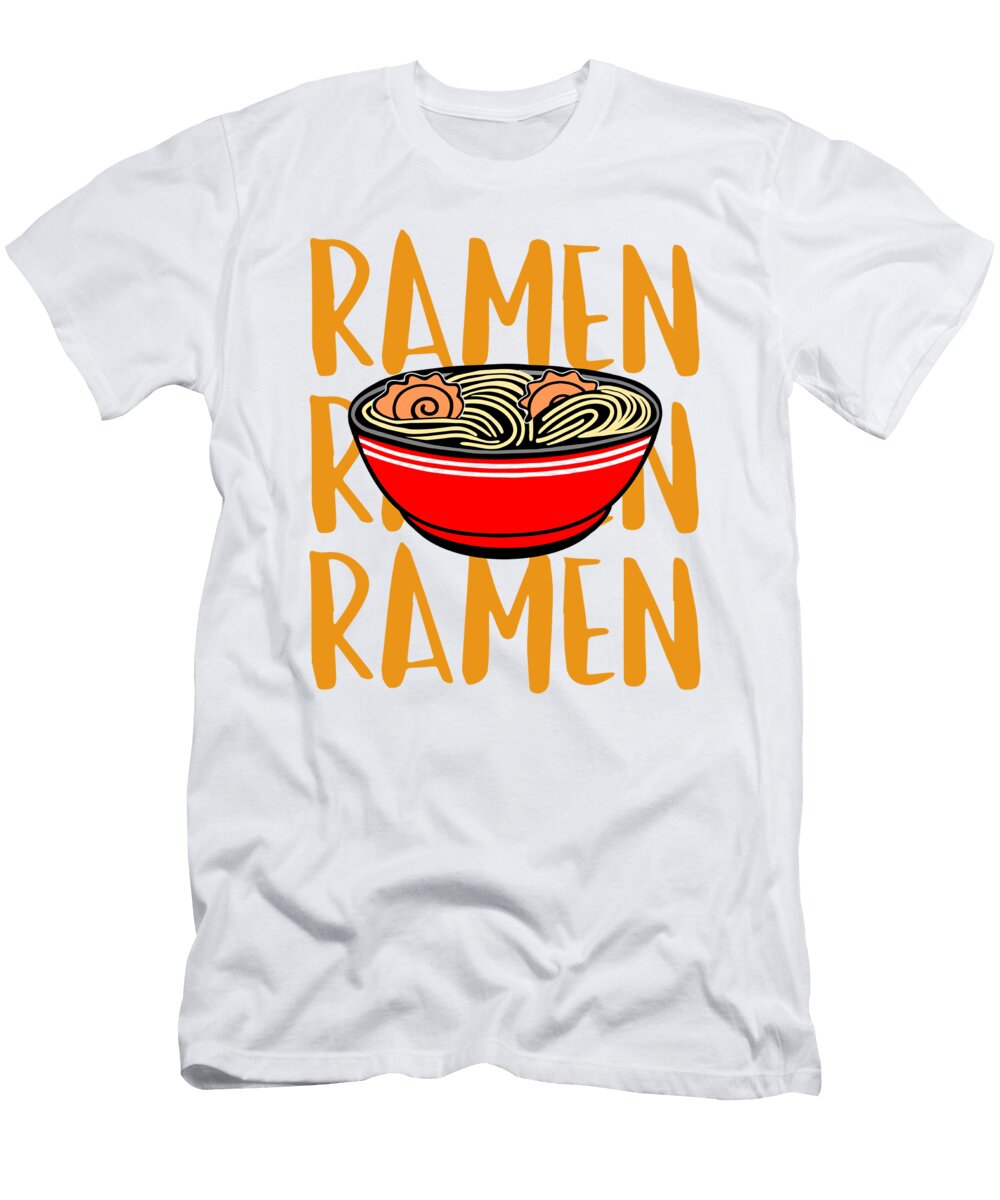 Japanese Ramen Noodles Typography Sartoris Art T-Shirt
