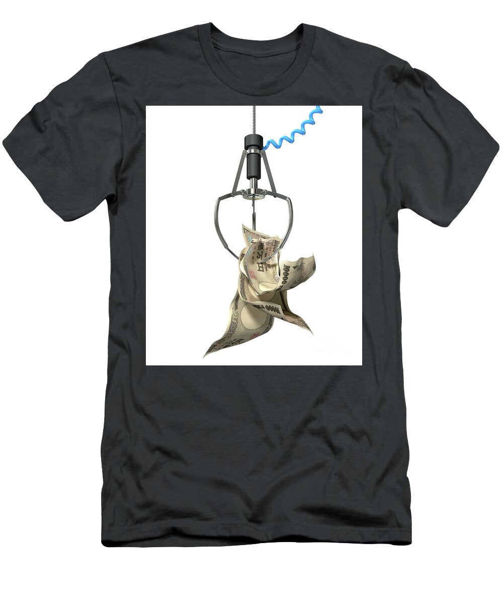 Japanese Yen in a Robotic Claw Allan Swart T-Shirt