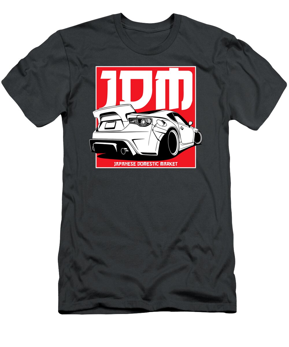 Jdm Badge Japanese Drift Car Tuning Automotive 86 Tiger Daisey T-Shirt