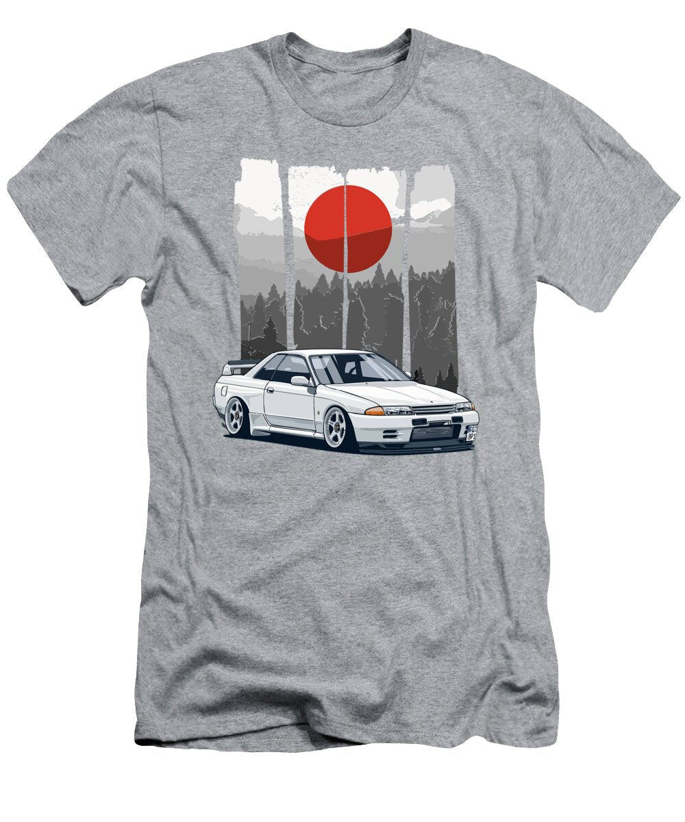 Jdm Skyline R32 Car Tuning Japan Rising Sun Drift Nathan Navpre T-Shirt