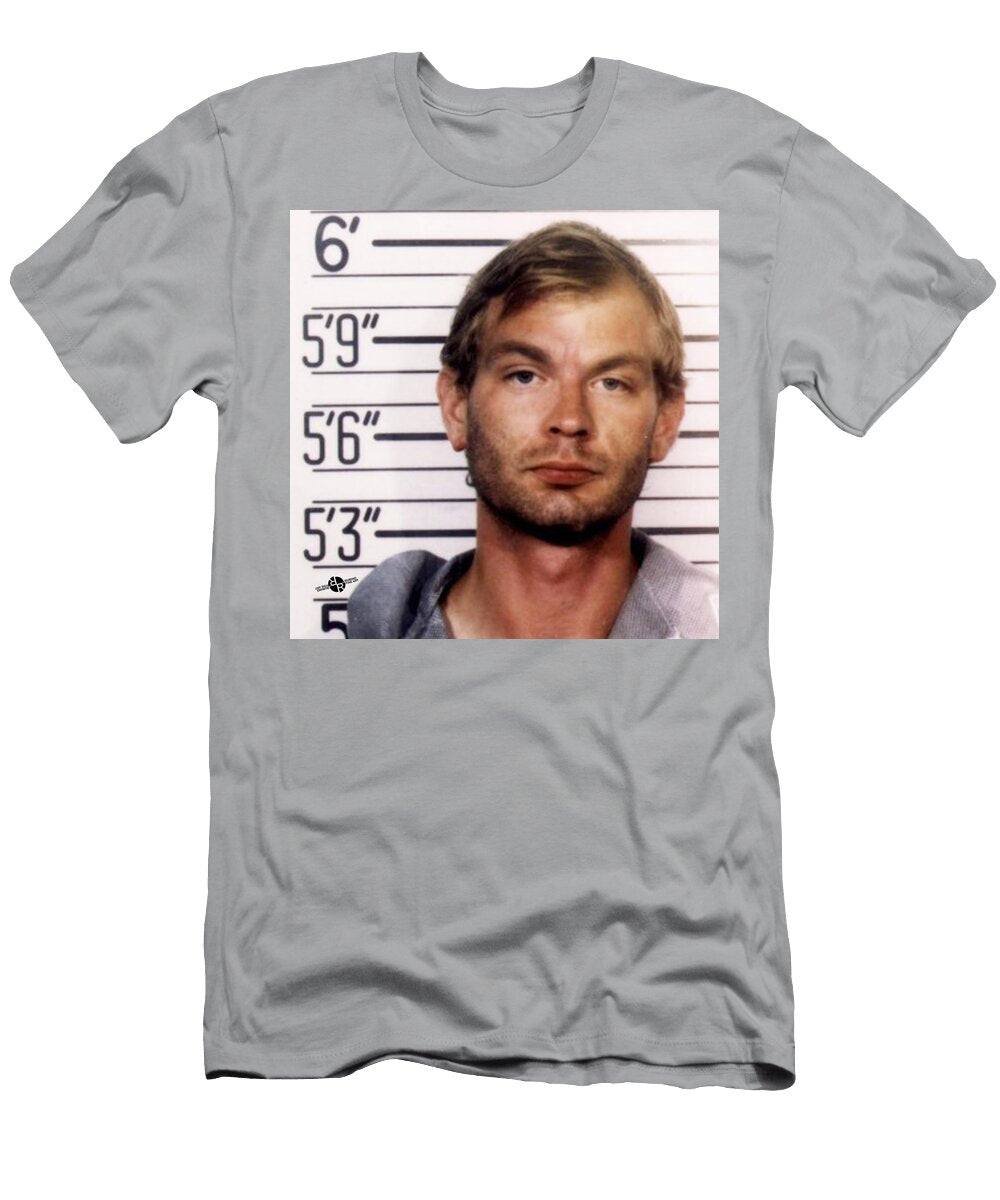 Jeffrey Dahmer Mug Shot 1991 Square Tony Rubino T-Shirt