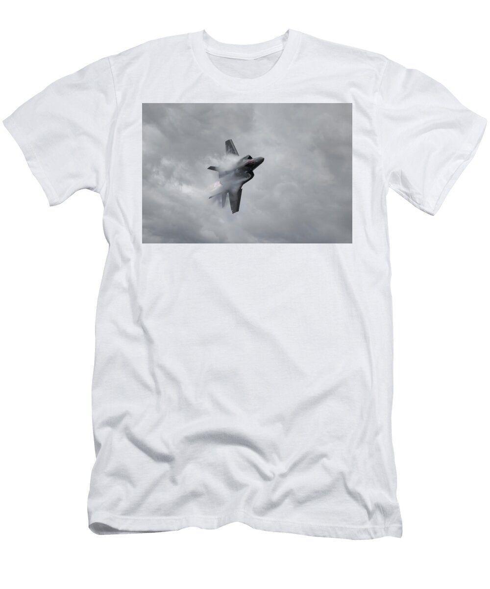 Jet Fighter in Dramatic Sky Wes and Dotty Weber T-Shirt