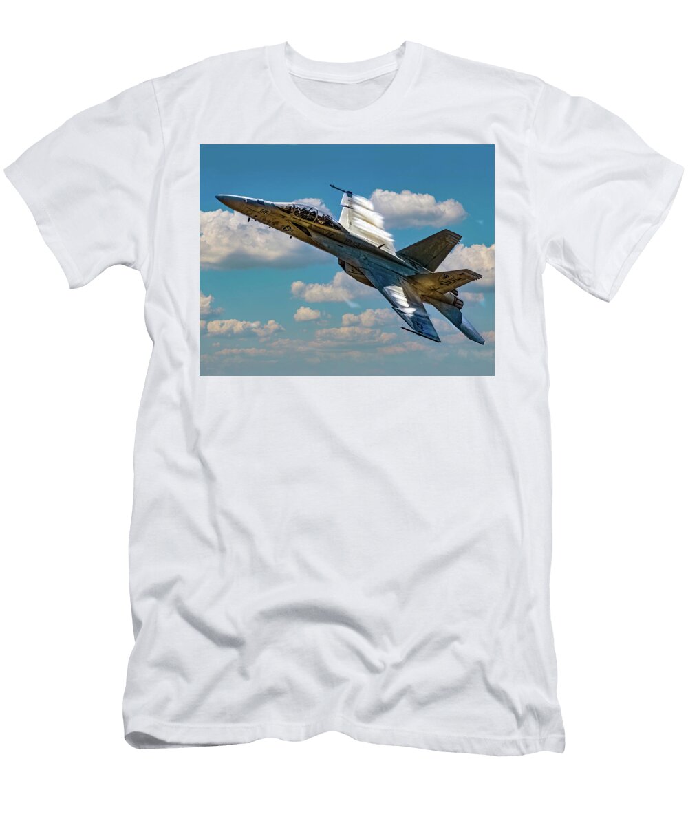 Jet Fighter in the Clouds Jeff Stallard T-Shirt