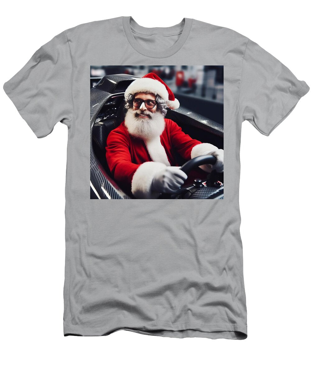 Jingle Nitro Santas Hot Rod Sleigh Cool Night Daniel Dudgeon T-Shirt