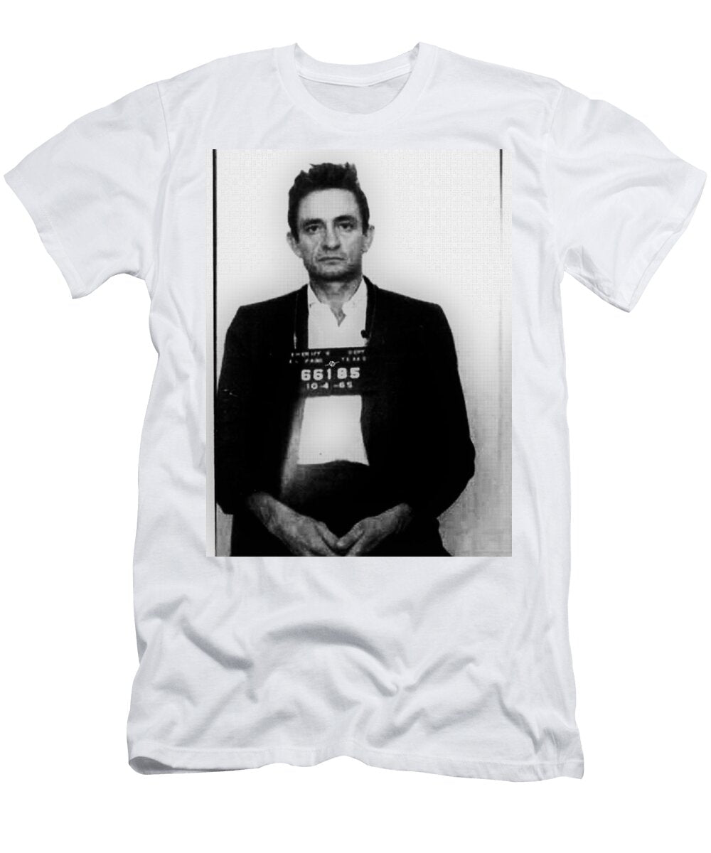 Johnny Cash Mug Shot Vertical Tony Rubino T-Shirt