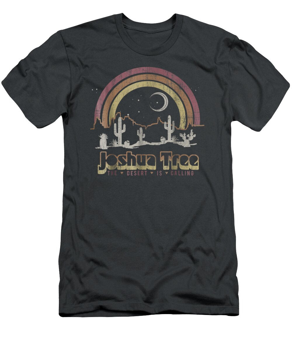 Joshua Tree Desert Rainbow Vintage Retro Outdoors Mario Sienna T-Shirt