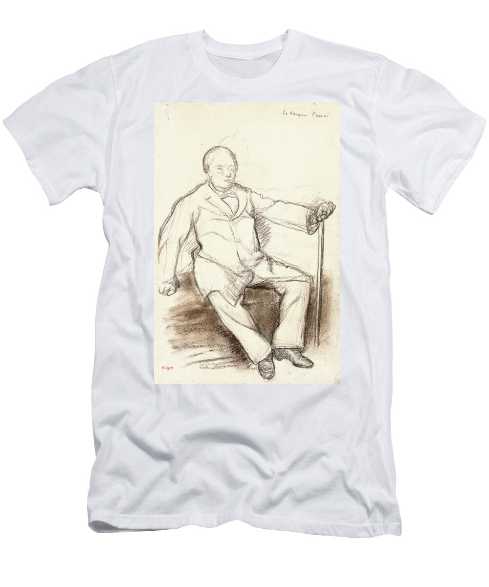 Jules Perrot Study for the Dancer Perrot Sitting 1880 Black and Brown Chalks with White on Paper Edgar Degas T-Shirt