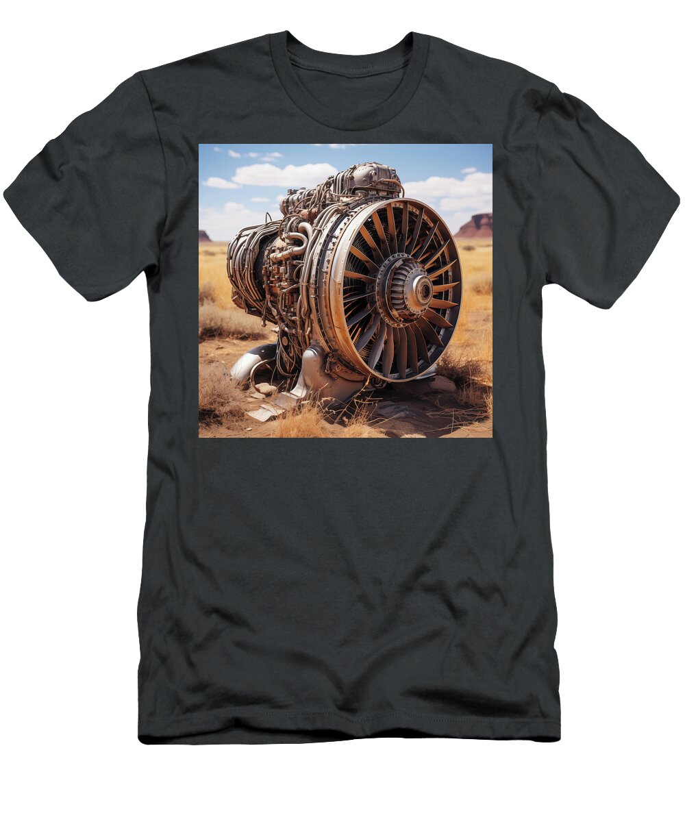 Junk Airplane Jet Engine Artwork Ind 213 Yo Pedro T-Shirt
