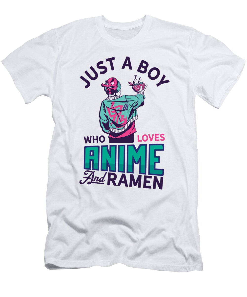 Just a Boy Who Loves Anime and Ramen Anime Boy Gift Hup T-Shirt