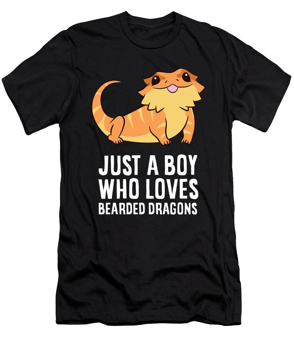 Just a Boy Who Loves Bearded Dragons Eq Designs T-Shirt