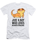 Just a Boy Who Loves Bearded Dragons Lizard Reptile Eq Designs T-Shirt