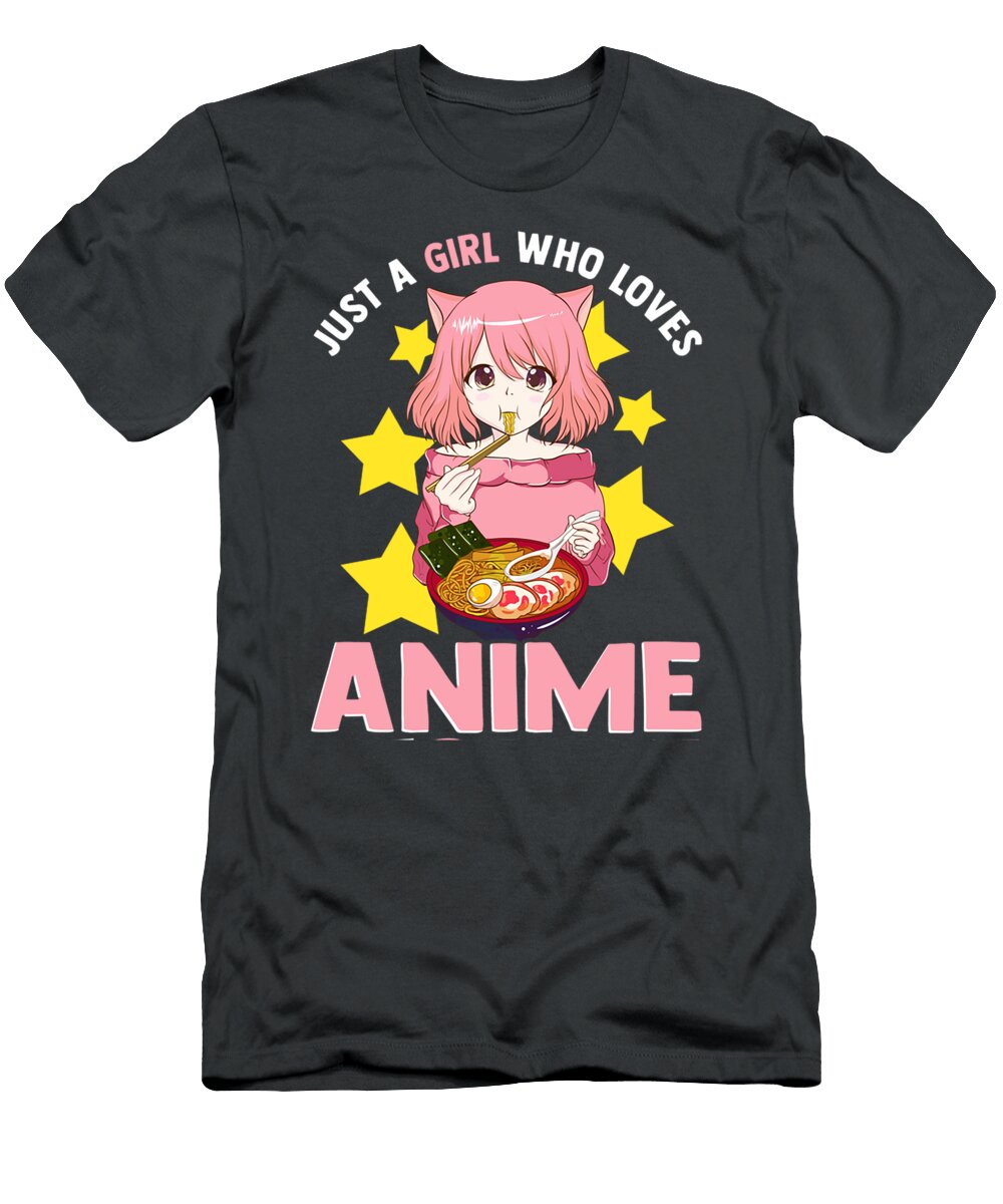 Just a Girl Who Loves Anime and Ramen Bowl Japanese Noodles Baueri Sunni T-Shirt