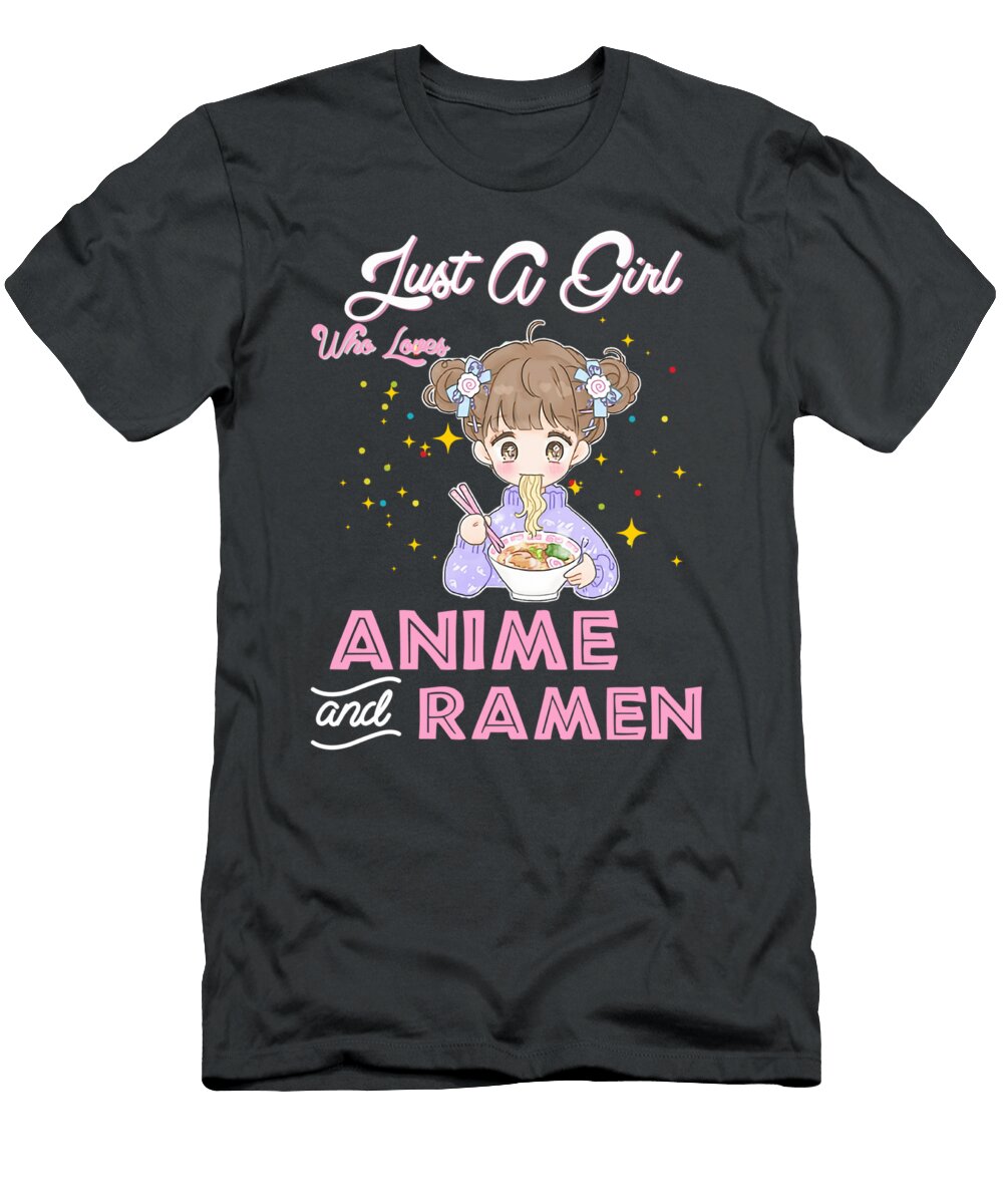 Just a Girl Who Loves Anime and Ramen Bowl Japanese Noodles Forrest Gates T-Shirt