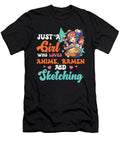 Just a Girl Who Loves Anime Ramen and Sketching Japan Anime Cuthina T-Shirt