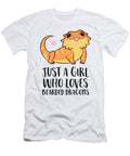 Just a Girl Who Loves Bearded Dragons Lizard Reptile Eq Designs T-Shirt