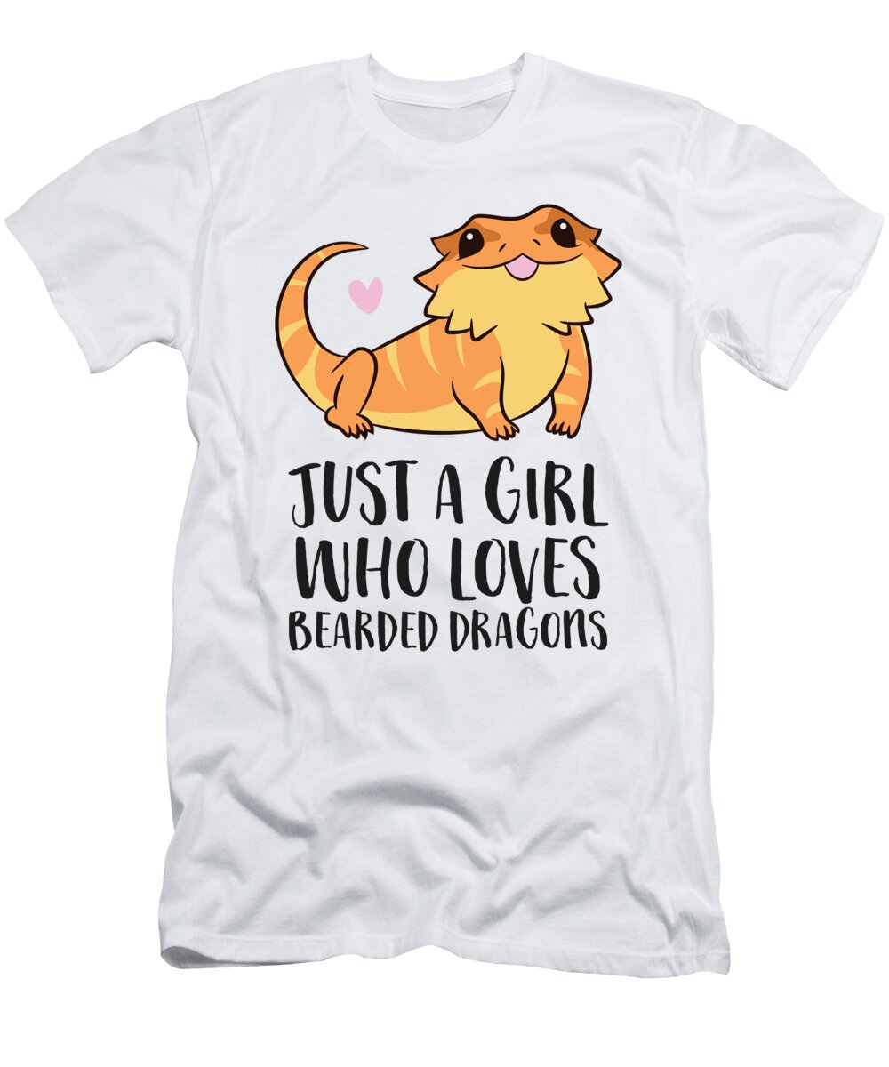 Just a Girl Who Loves Bearded Dragons Lizard Reptile Eq Designs T-Shirt