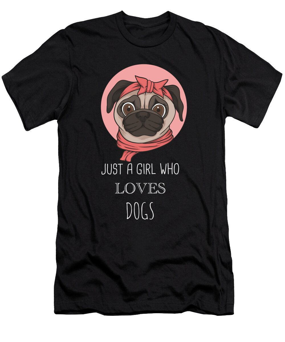 Just a Girl Who Loves Dogs Funny Dog Cynto T-Shirt