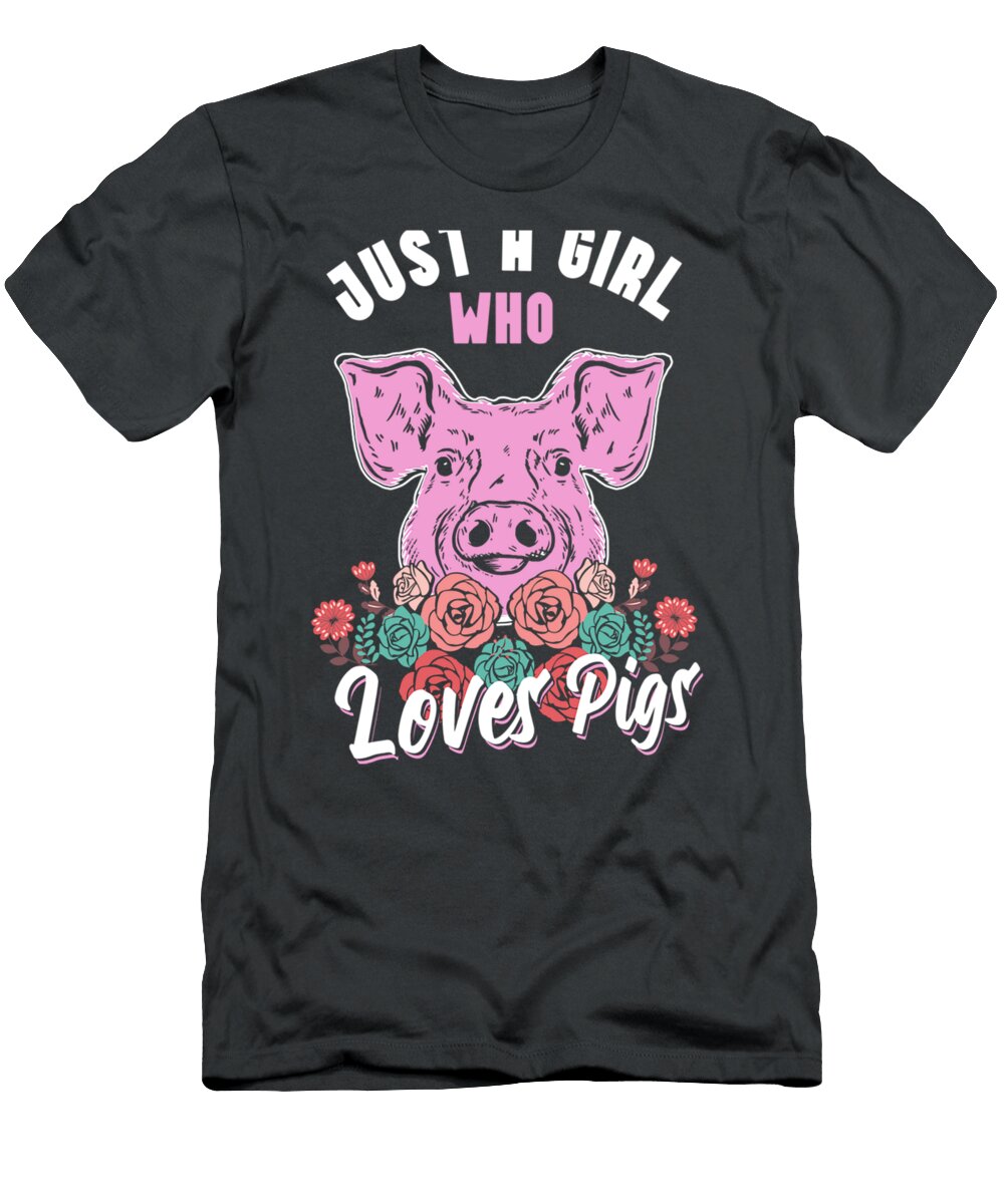 Just a Girl Who Loves Pigs Pig Farmer Costume Demic Mario T-Shirt