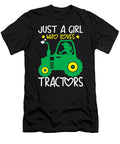 Just a Girl Who Loves Tractors Farm Lifestyle Lover Girls Thepassionshop T-Shirt