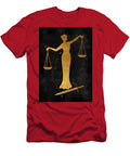 Justice Symbol Watercolor Print Lady Justice Art Print Lawyer Office Art Gift Law Art Scales of Just Leith Huber T-Shirt