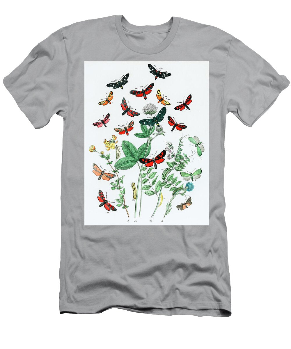 Kaleidoscope of Fluttering Butterflies and Caterpillars William Forsell Kirby T-Shirt