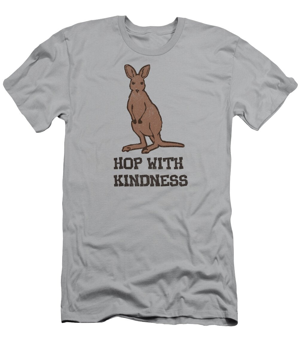 Kangaroo with Kindness Message Donald Willis T-Shirt