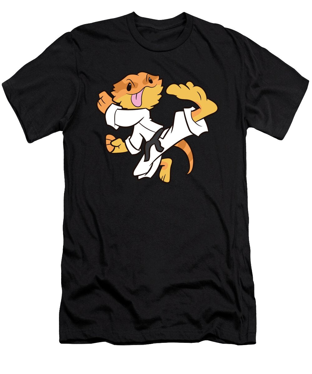Karate Bearded Dragon Samurai Lizard Bearded Dragon Karate Eq Designs T-Shirt