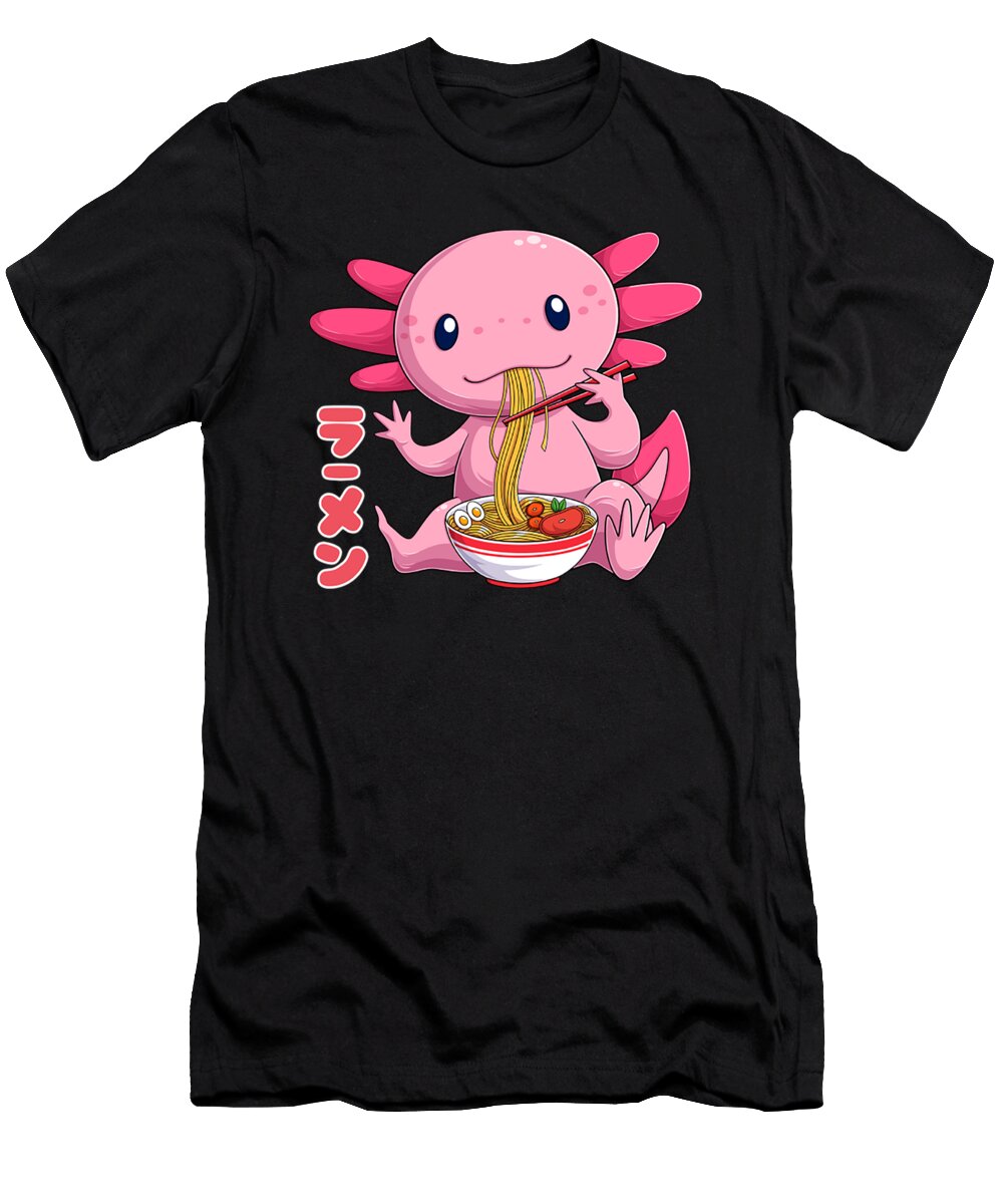 Kawaii Axolotl Ramen Noodles Japanese Anime Noodle Soup Ardi Ancah T-Shirt