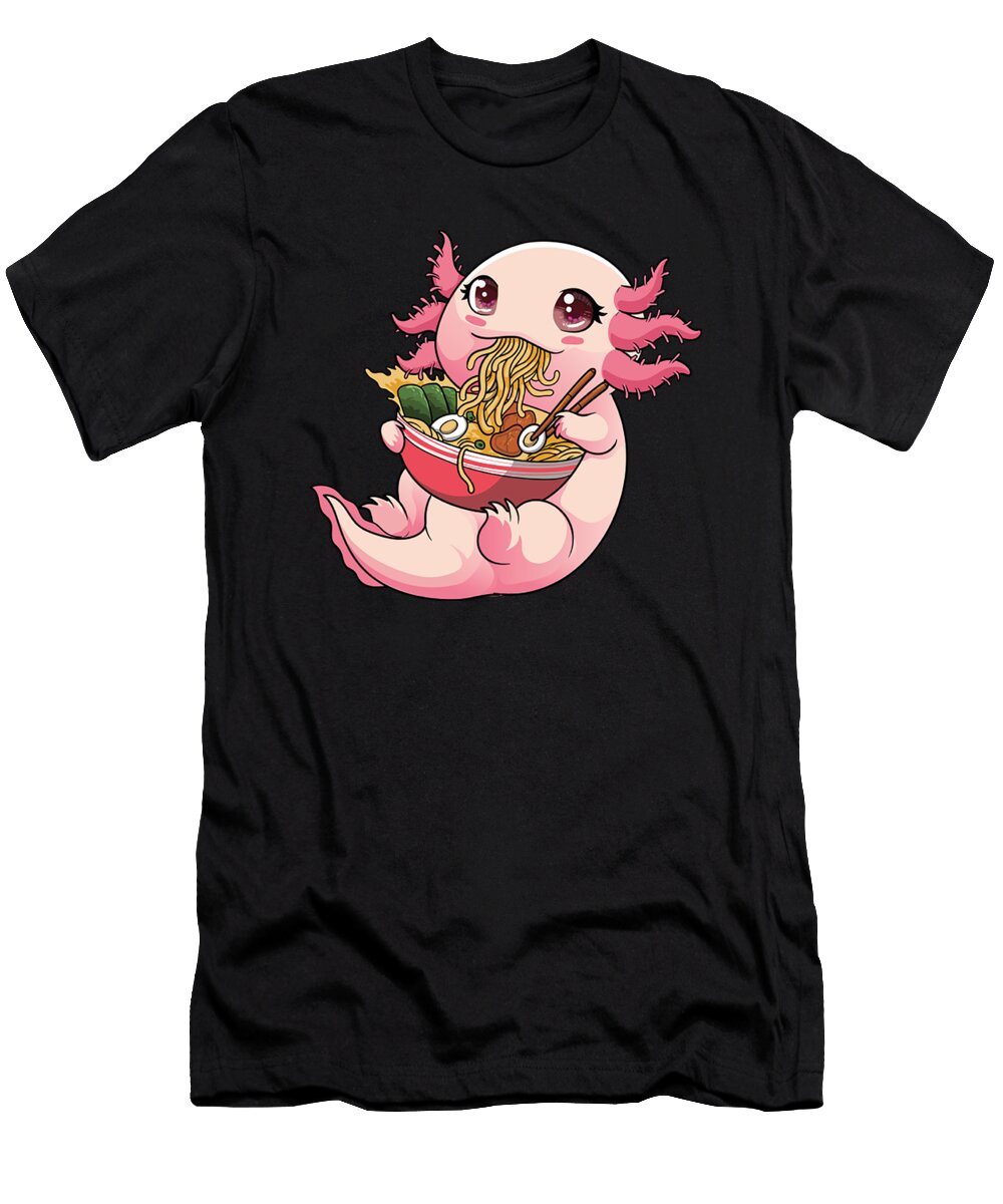 Kawaii Axolotl Ramen Noodles Japanese Anime Otaku Nu Goth Ardi Ancah T-Shirt