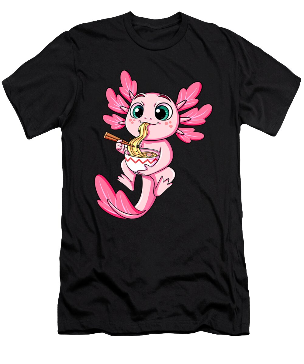 Kawaii Axolotl Ramen Noodles Japanese Otaku Anime Kids Ardi Ancah T-Shirt