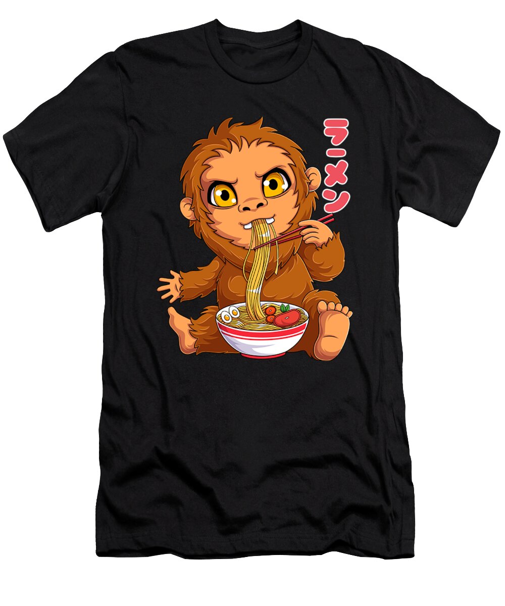 Kawaii Bigfoot Ramen Noodles Japanese Anime Noodle Soup Ardi Ancah T-Shirt