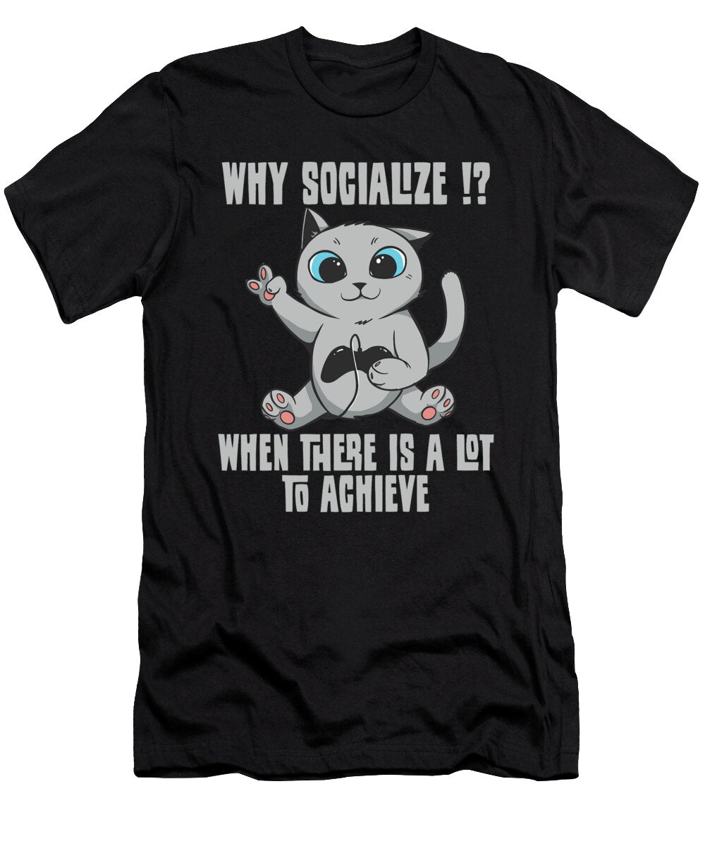 Kawaii Cats Gamer Cute Gamer Gift Benjamin Burkert T-Shirt