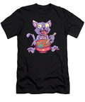 Kawaii Creepy Cat Eating Ramen Noodles Pastel Goth Aesthetic Ardi Ancah T-Shirt