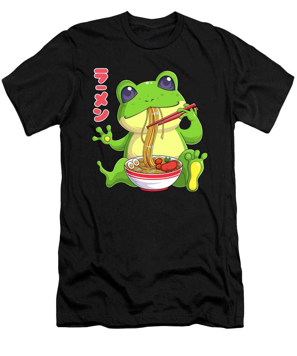 Kawaii Frog Ramen Noodles Japanese Anime Noodle Soup Ardi Ancah T-Shirt