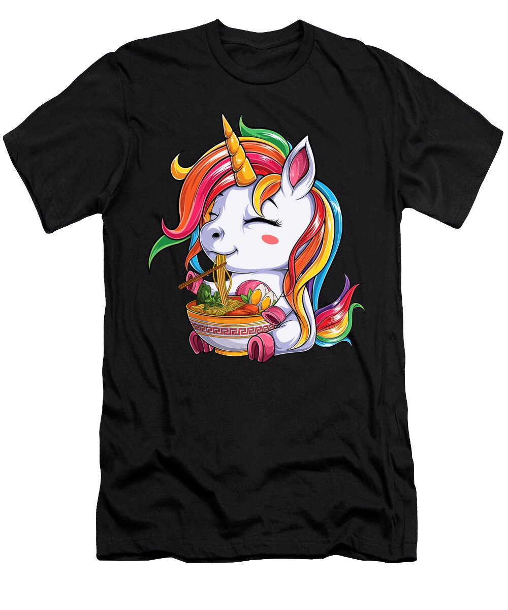 Kawaii Japanese Anime Unicorn Girl Ramen Food Lovers 1 T-Shirt