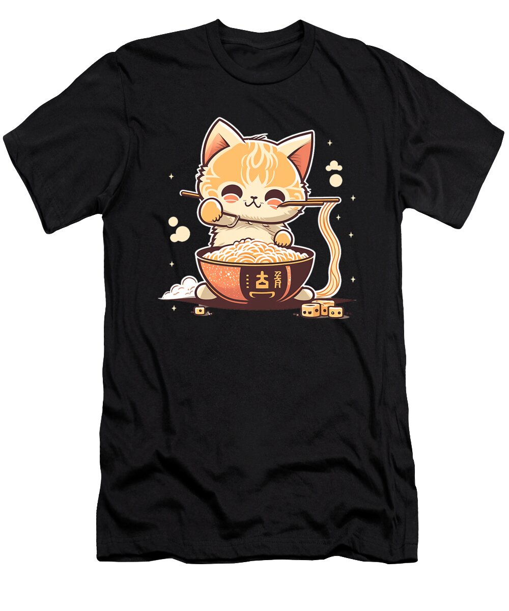 Kawaii Japanese Kitten Cat Ra Noodles Anime Dhbubble T-Shirt