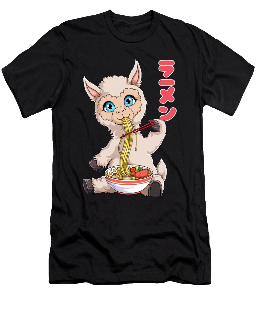 Kawaii Llama Ramen Noodles Japanese Anime Wheat Noodle Soup Ardi Ancah T-Shirt