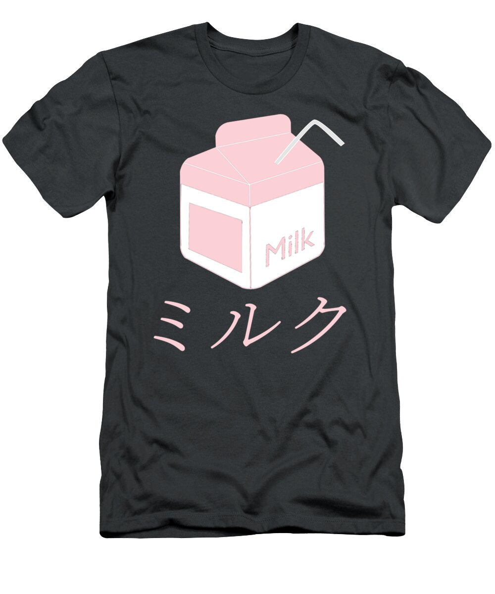 Kawaii Milk Carton Japanese Vaporwave Pink Karis Dorota T-Shirt