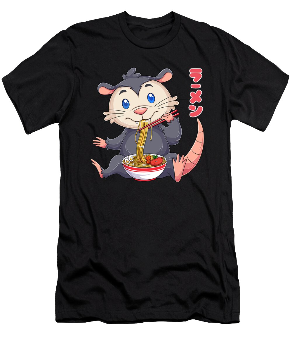 Kawaii Opossum Ramen Noodles Japanese Anime Noodle Soup Ardi Ancah T-Shirt