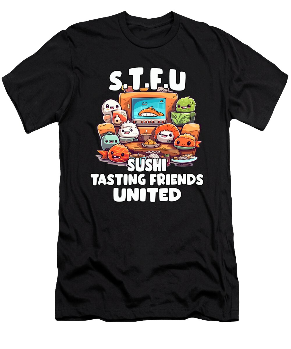 Kawaii Sushi Anime for Japan Fans Benjamin Burkert T-Shirt