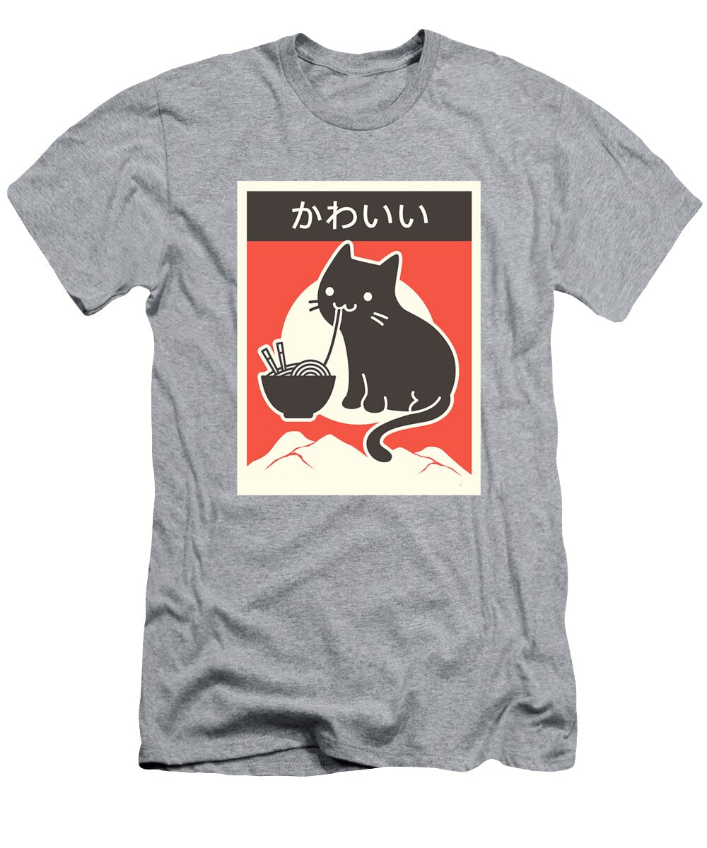 Kawaii Vintage Style Japenese Ramen Cat Leon Jackson T-Shirt