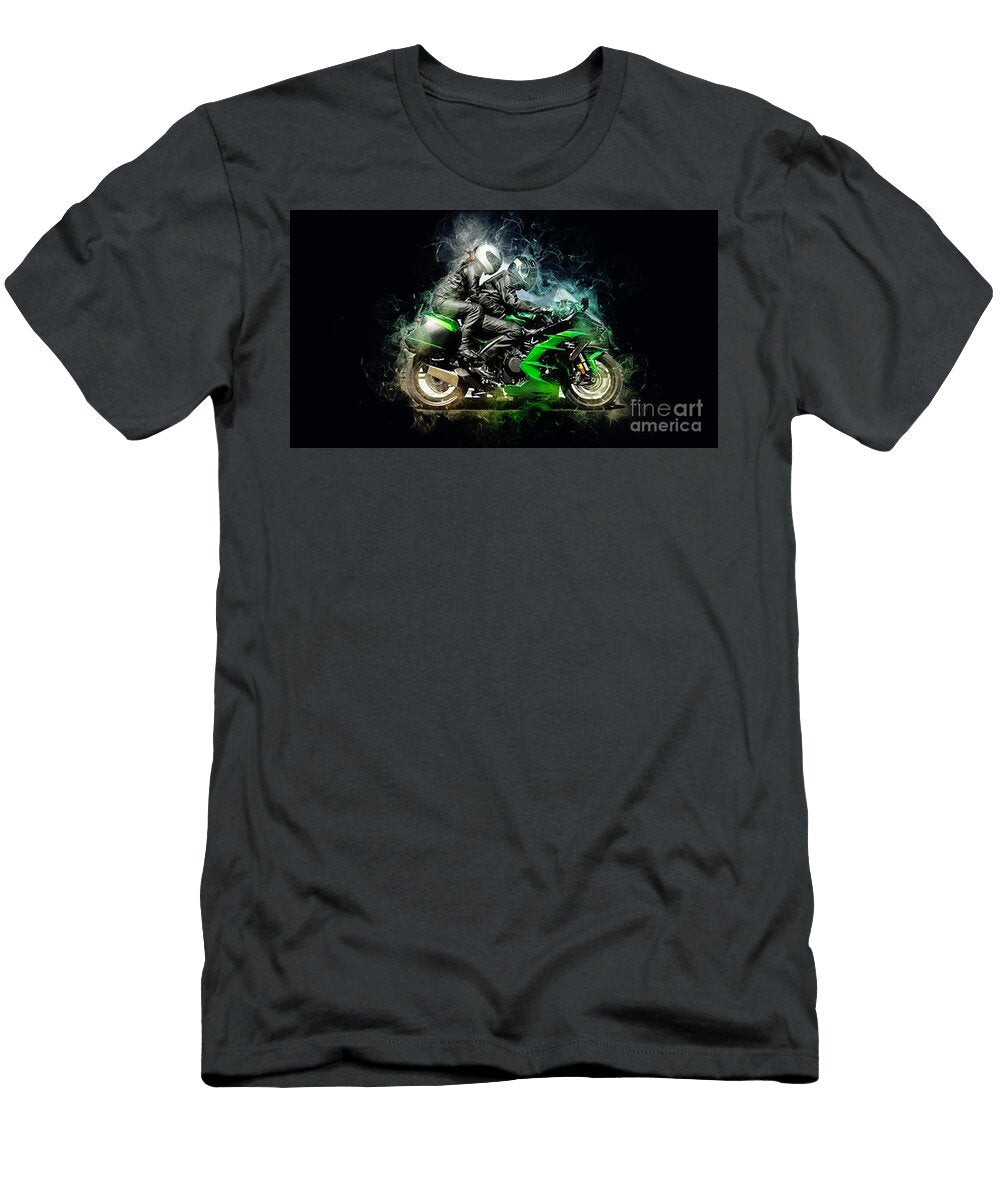 Kawasaki Ninja H2 Sx 2018 Supercharged Sports Bike Riding Together Armand Hermann T-Shirt
